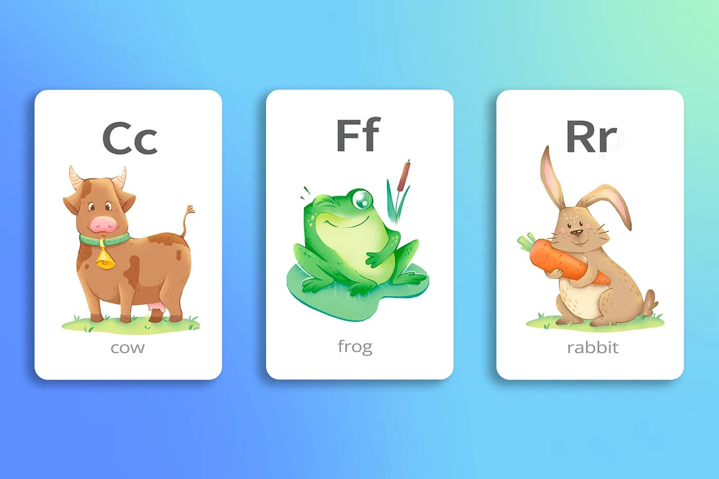 ILLUSTRATION cards alphabet book children's book children illustration kids animals digital illustration sketch